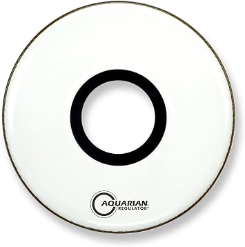 Aquarian Drumheads RPT28WH Regulator White 28-inch Bass Drum Head, gloss white