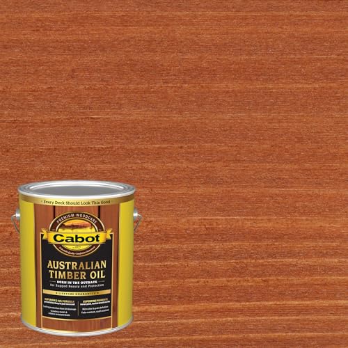 Image of Cabot Australian Timber Oil Wood Stain and Protector, Mahogany Flame, 1 Gallon