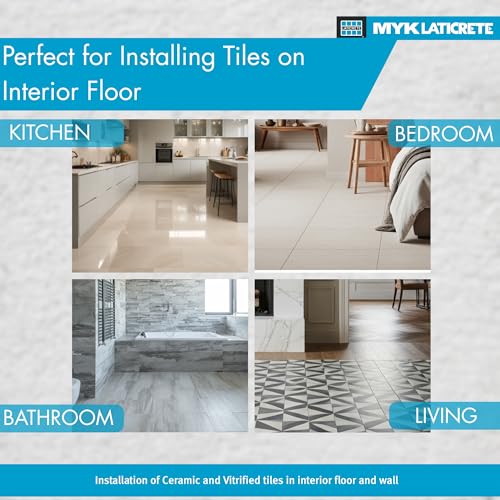 Image of MYK LATICRETE 315Plus Premium Tile Adhesive(20 KG, Grey) Polymer Modified for Installing Small & Medium Format Ceramic & Vitrified-Tiles on Concrete & Cement based substrates on Interior Floor &Wall