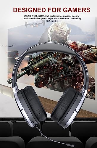 Roxel RGM500-BT Wireless Gaming Headphones, Stereo Sound, Long-Distance Control, 100h Stand-by Time, 14h Play Time - Image 3