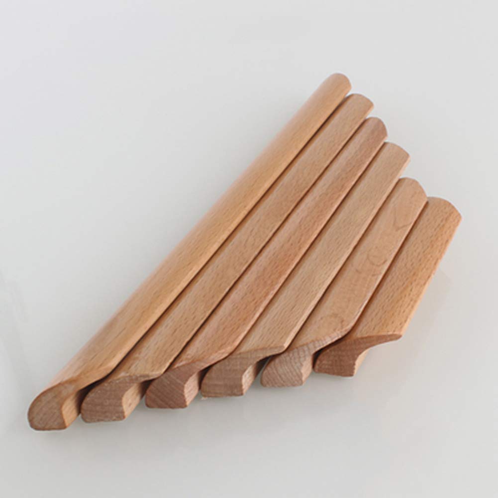 10 Stück Möbelgriffe aus Holz, Küchenschubladen, Kleiderschrank, Schrankknöpfe mit Schrauben (Lochabstand: 64/96/128/160/192 mm) (10 Stück 64 mm) (10 Stück 128 mm)