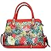 Produktbild Laura Vita Damen Henkeltasche Umhängetasche Blumen Muster Aramis, Farbe:Rot