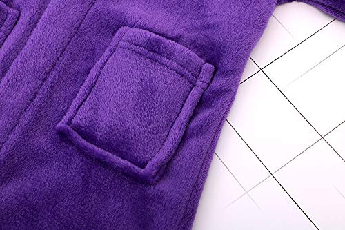 Simplicity Kids Boys Girls Bath Cover up with Belt & Pockets, Cute Hooded Design,12 Month-12 Years4