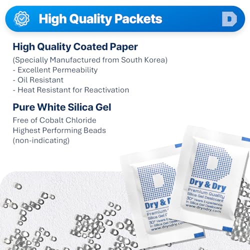 dry amp dry 5 gram 50 packets silica gel packets silica gel desiccants silica gel packs - rechargeable food safe silica gel packets silica packets