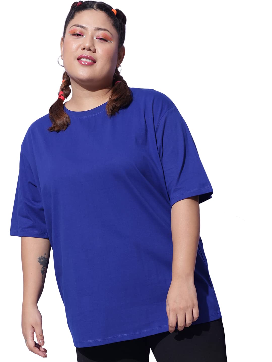 funday fashion Women's Cotton Blend Oversized Fit T-Shirt-picture-54