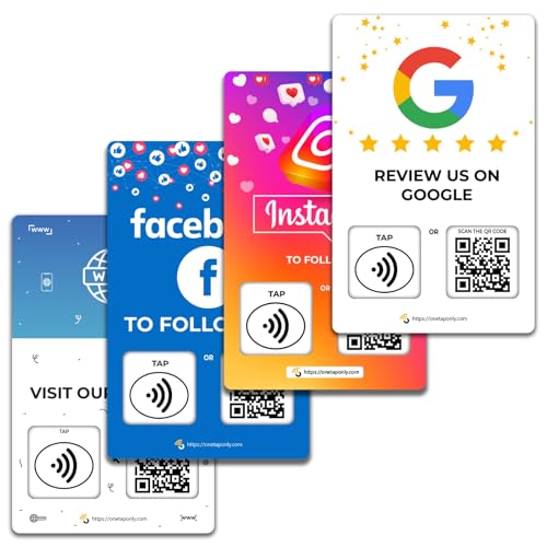Social Review Tap Card | Review QR Code | Contactless review card...