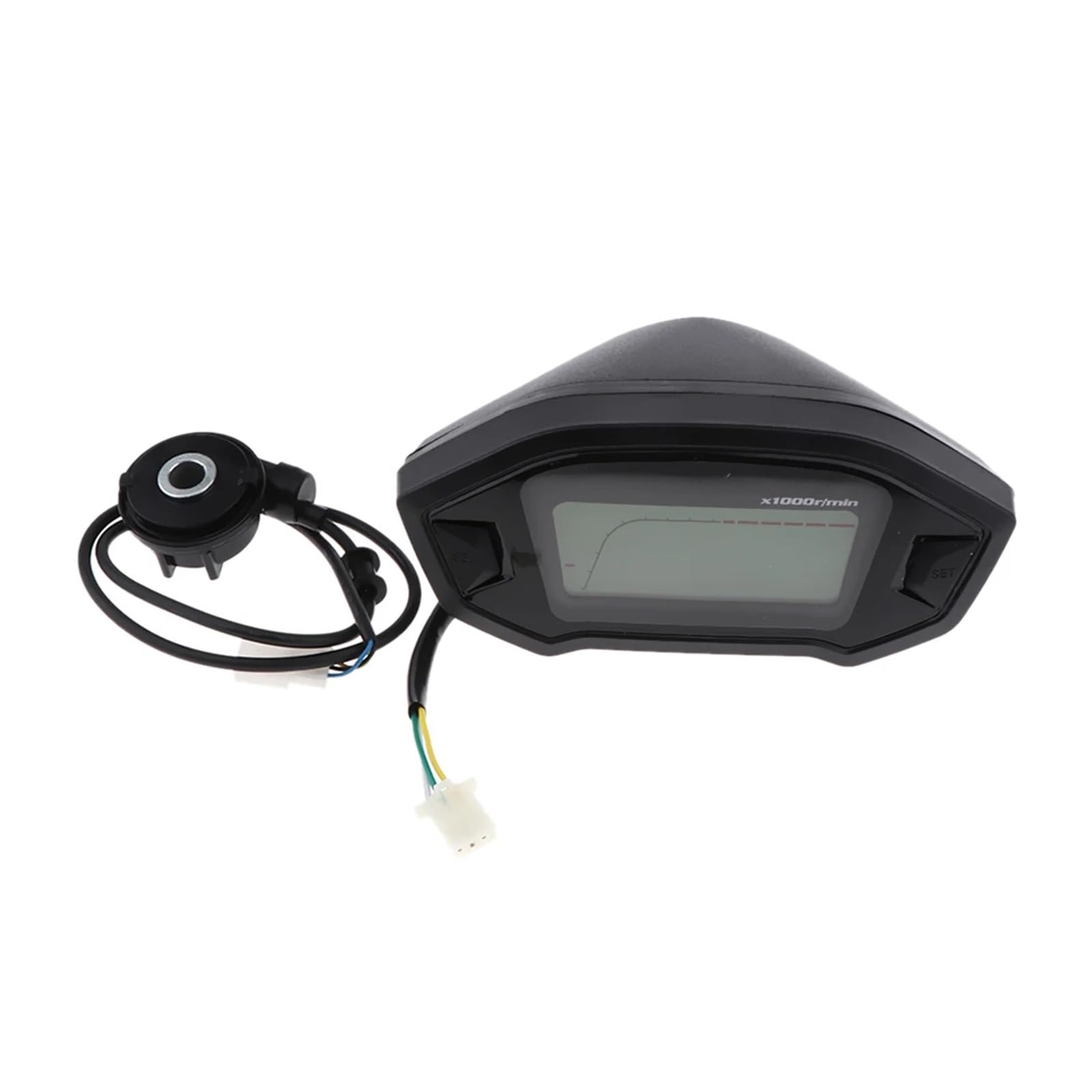 Tacómetro Odómetro Motocicleta Velocímetro Y Odómetro Digital Universal para Motocicleta, con Retroiluminación De 5 Velocidades Y 7 Velocidades, para 13000 RPM Y 199KMH/MPH.