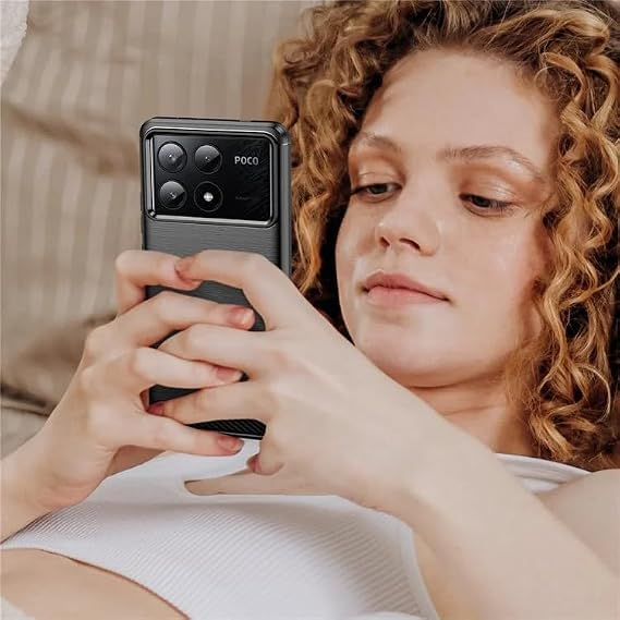 Microcase Poco X6 Pro/Xiaomi Redmi K70E Brushed Carbon Fiber Silicone Case - Black AL3332
