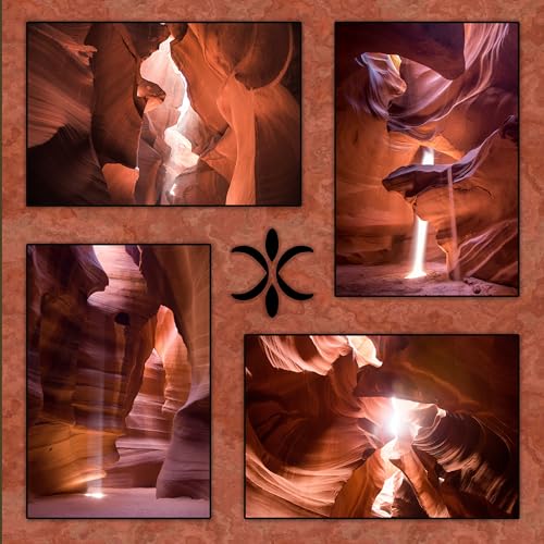 Arizona's Antelope Canyon Fabric Panel - SAZ-010 - Panel Size is 18” X 18”, Quality Quilting Cotton