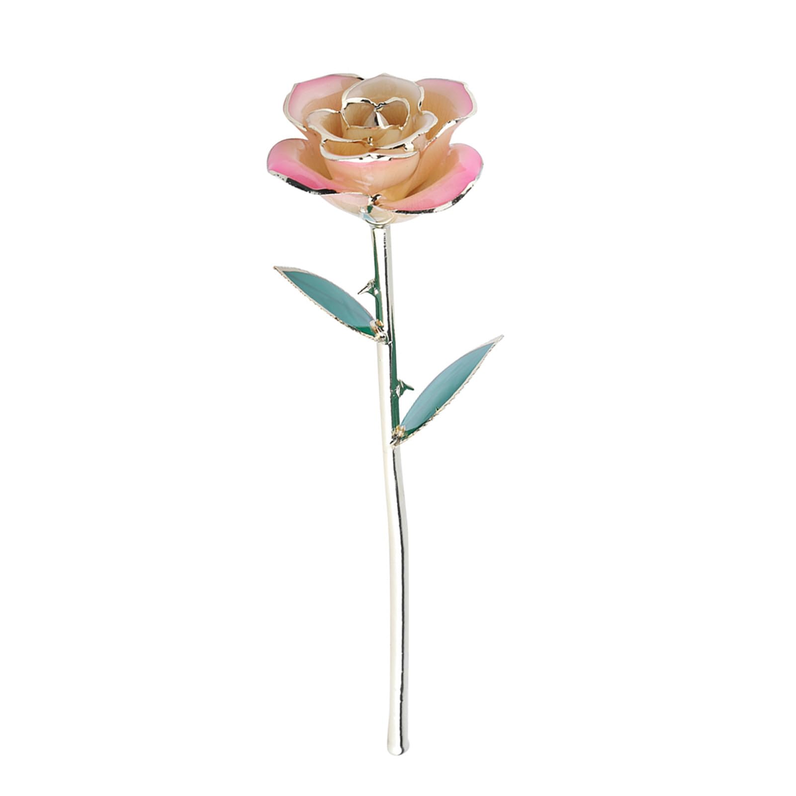 Rosa de oro de 24 quilates natural preservada de 11 a 12 pulgadas hecha a mano