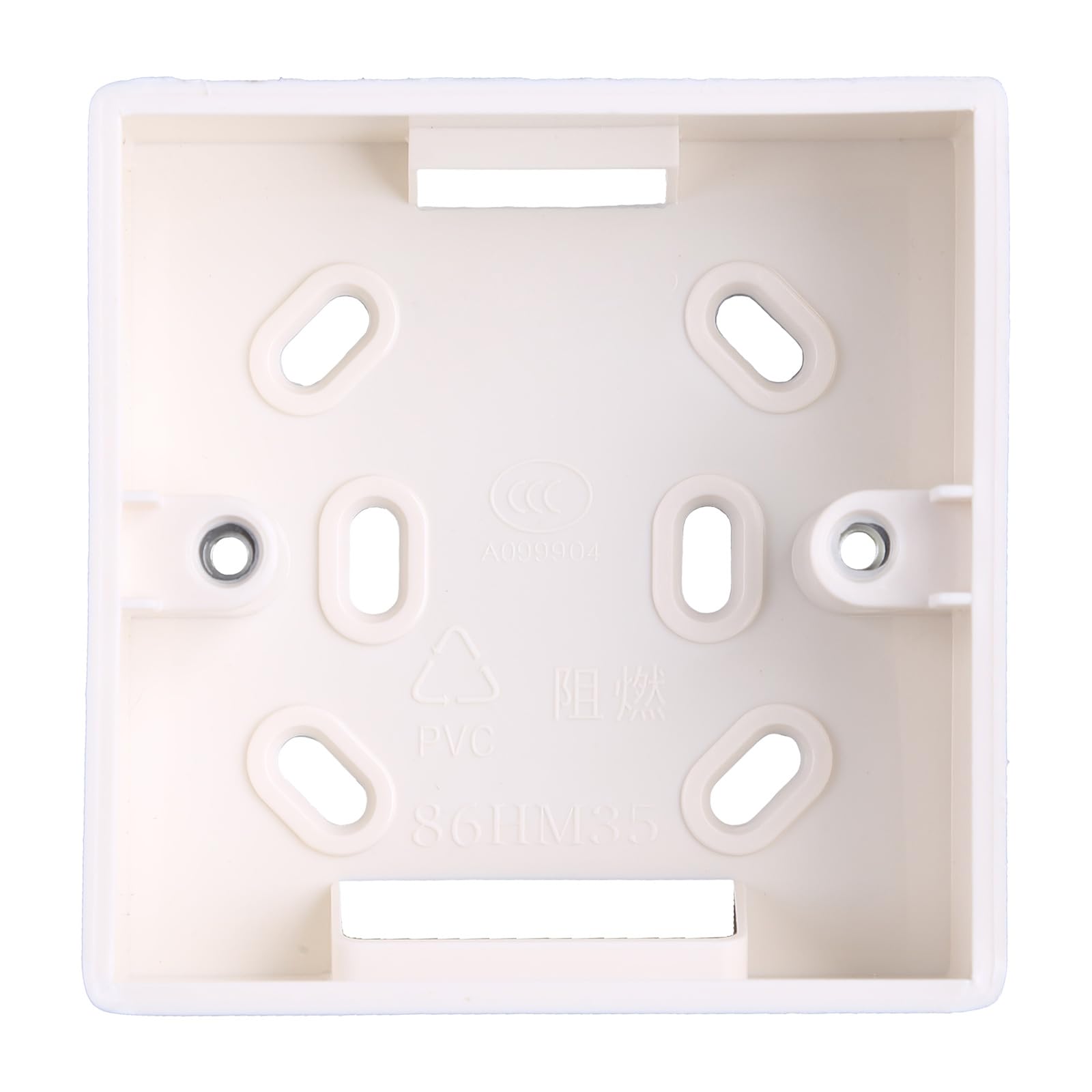 Antiflaming PVC 3.3cm Depth Bottom Box Wall Mounted Junction Box Thermostat Box Controller Box