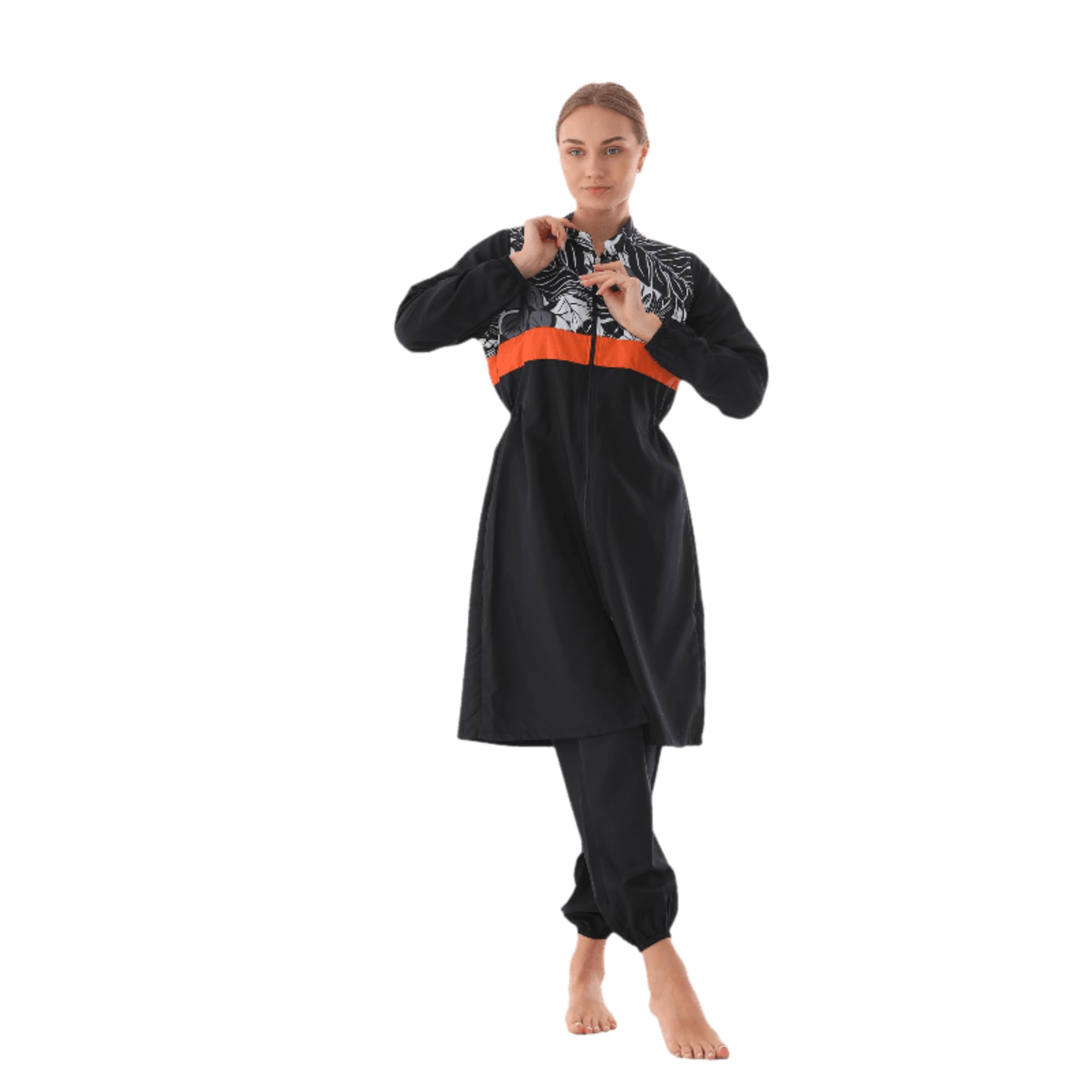 eo elif okurIslamic Long Sleeve Swimsuits for Women Modest Muslim 4 PCS | Full Cover Rash Guard Burkini | Arabic Swimwear