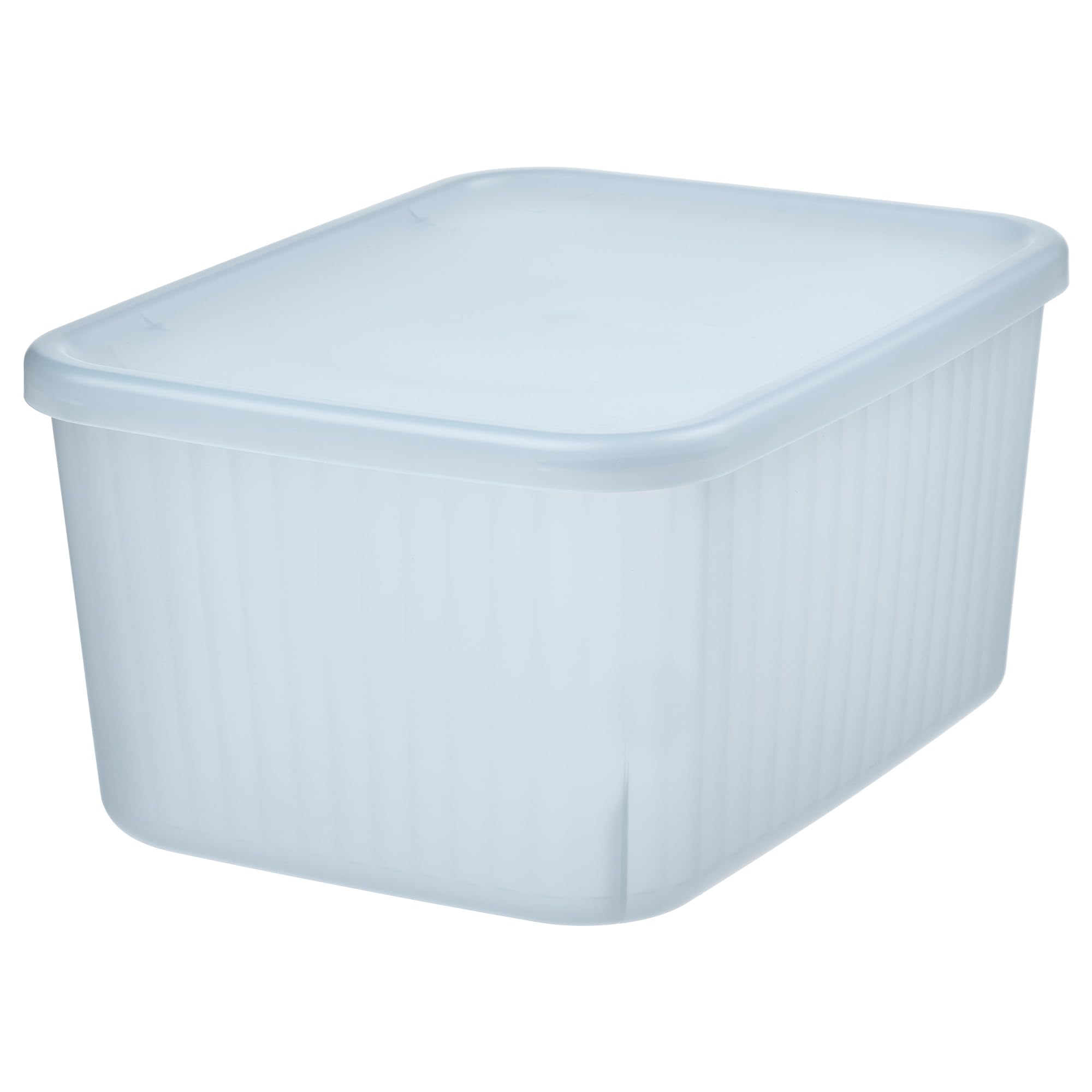 Boîte de rangement RYKTA 3,5L gris-bleu transparent 18x24x12 cm avec couvercle