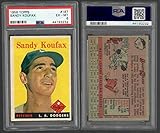1958 Topps Regular (Baseball) card#187-psa Sandy Koufax psa of the Los Angeles Dodgers Grade...