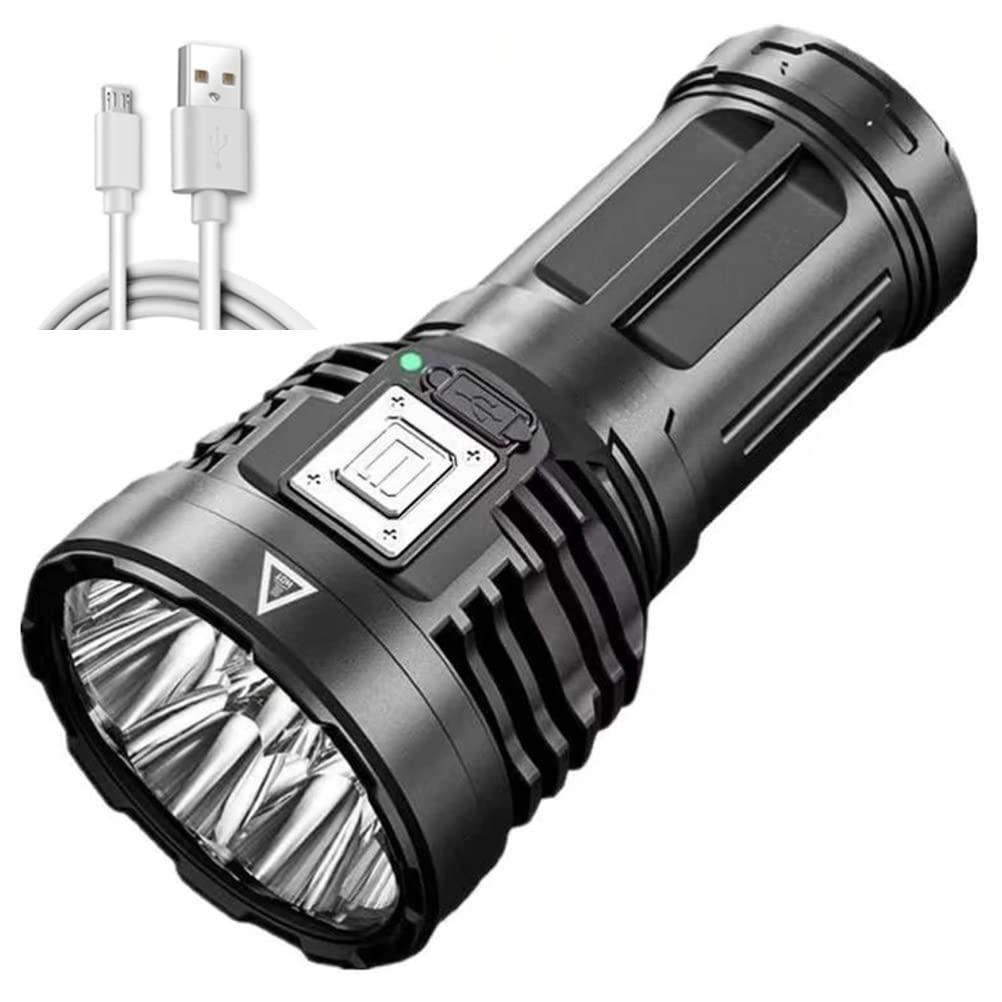 Rvtkak LED Torch Rechargeable, 4000 Lumens Super Bright, Waterproof, Portable Mini Flashlight for Camping, Fishing