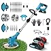 Cordless Strimmer 21V, 4 in 1 Grass Trimmer 800W, 28 Blade Telescopic 90° Head 2 * 4000mAh Battery Dual Switch Foldable Lightweight for Lawn Garden Grass Cutter (Blue)