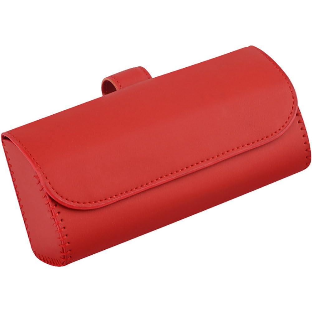 Auto Brillenetui Sonnenblende für RS4 RS5 RS Q8 A1 A3 A4 A5 A6 A7 A8, Auto Sonnenbrillenhalter Leder, Universal Kristall Brillen Aufbewahrungsbox,E