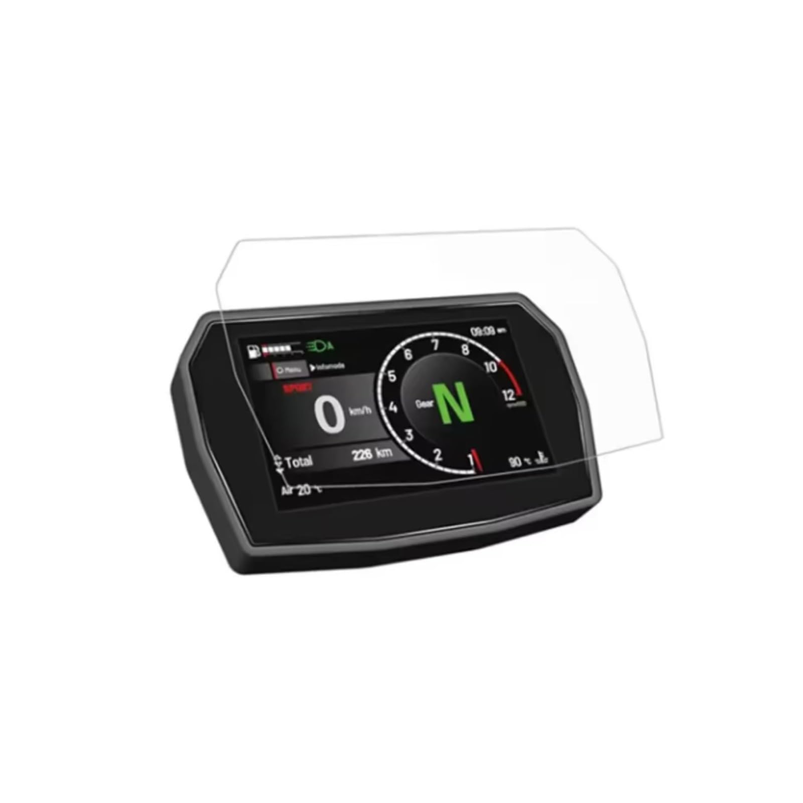 Pellicola protettiva odometro Compatibile Con Ducati Per Hypermotard V2 SP 2026 Moto Strumento Cluster Protezione Dello Schermo TFT Pellicola Cruscotto Scratch(2 piece)