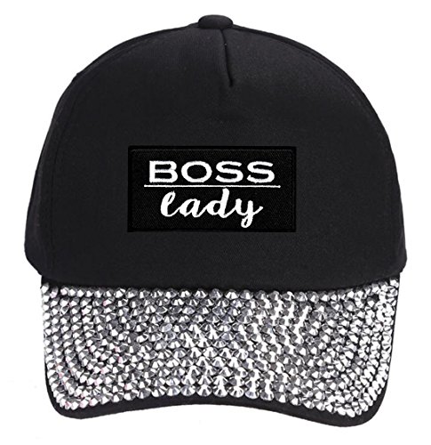 Boss Lady Hat - Adjustable Womens Cap (Rhinestone)