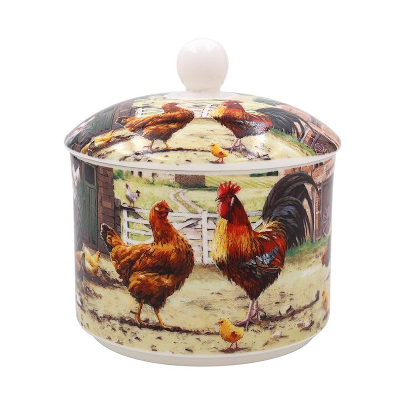 The Leonardo Collection Cockerel & Hen Sugar Bowl with Lid