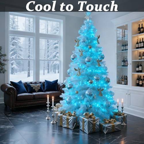 50 Counts Aqua LED Christmas Lights - 25ft Christmas Tree Lights  - image 6