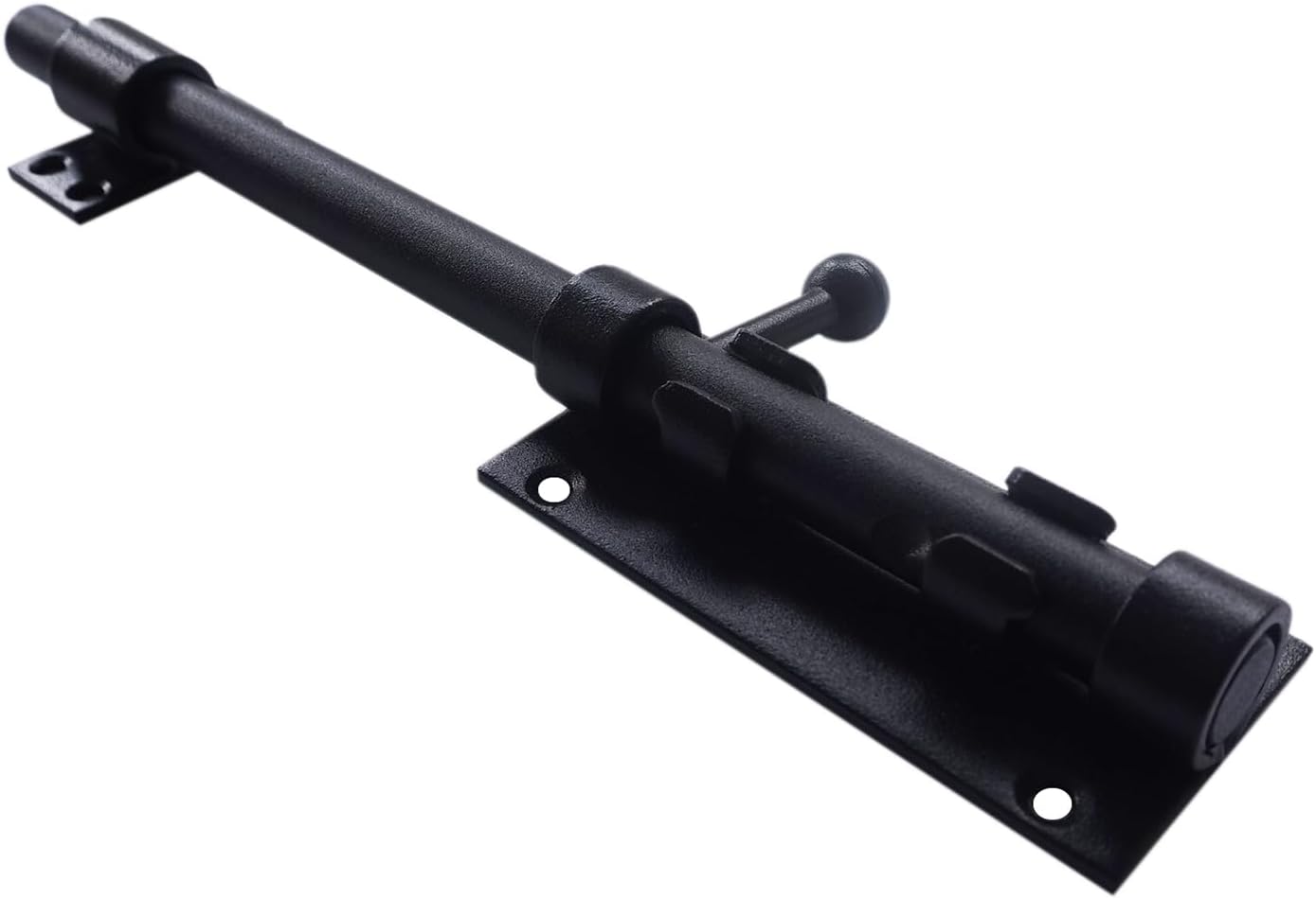 10Inch Slide Bolt Latch Black, Heavy Duty Barrel Bolt Latch with Padlock Hole, 304 Stainless Steel Sliding Bolt Gate Latch, Thickened Door Lock Hardware for Fence/Barn/Shed