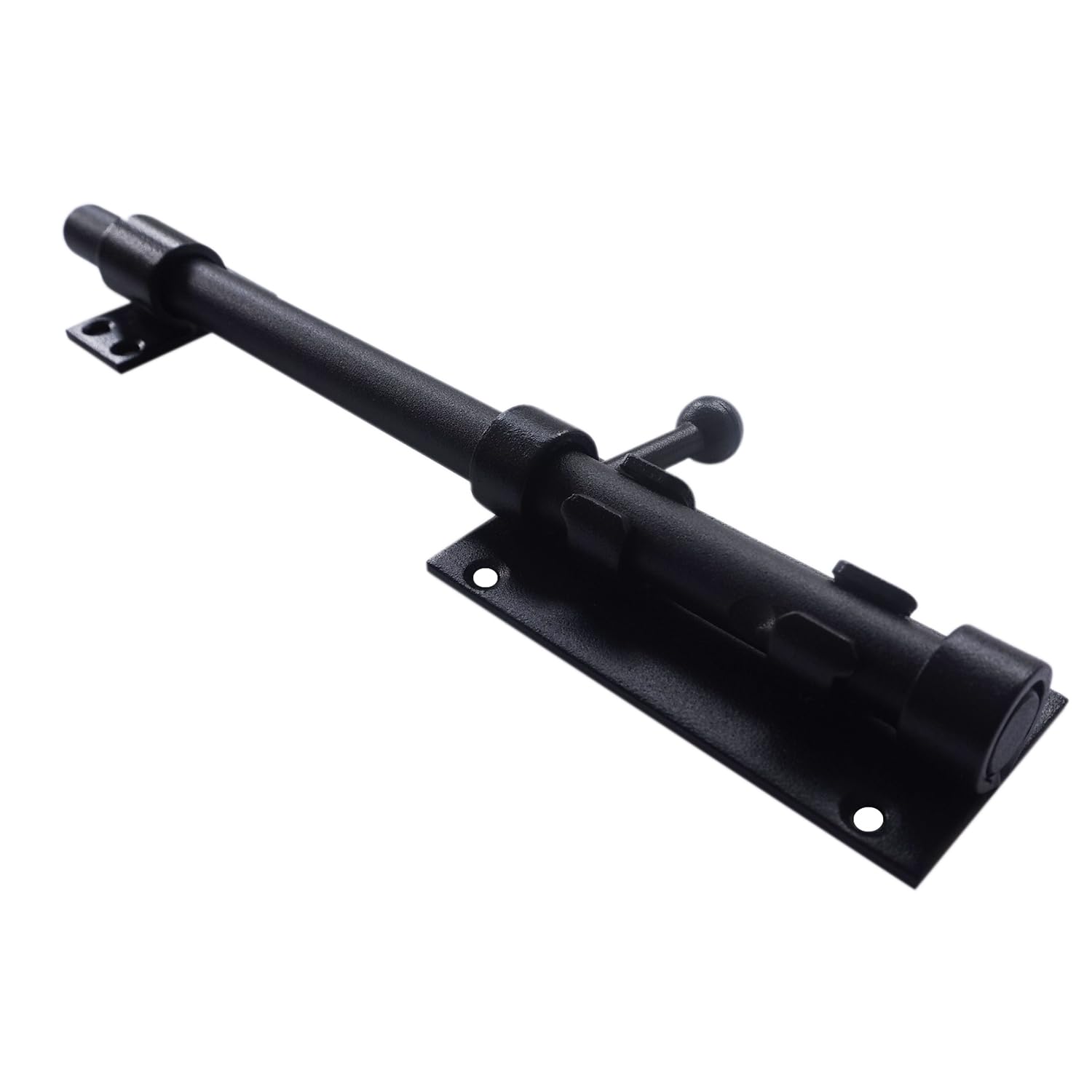 25,4 cm großer Schieberiegel, schwarz, robuster Zylinderriegel mit Vorhängeschloss, 304 Edelstahl, Schieberiegel, Torriegel, verdicktes Türschloss, Hardware für Zaun/Scheune/Schuppen