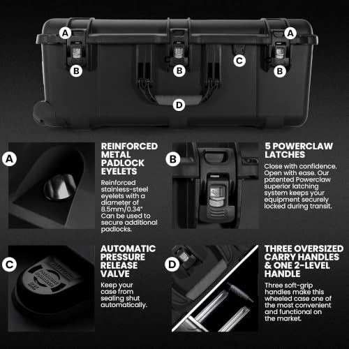 Image of NANUK 963 Waterproof Camera Hard Case with Padded Dividers & Wheels | 32.5 inch x 21 inch x 12.3 inch, Protects Camera & Valuable Gear during Transport, Customizable Dividers, Lockable, Black