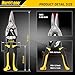HURRICANE 10 Inch Aviation Tin Snips, Heavy Duty Metal Cutter Shears for Cutting Sheet Metal, Straight Cut Aviation Snips