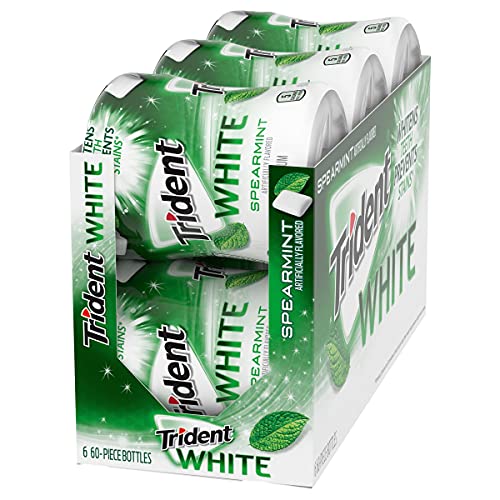 Trident White Spearmint Sugar Free Gum, 6 Bottles of 60 Pieces (360 Total Pieces) - Image 6