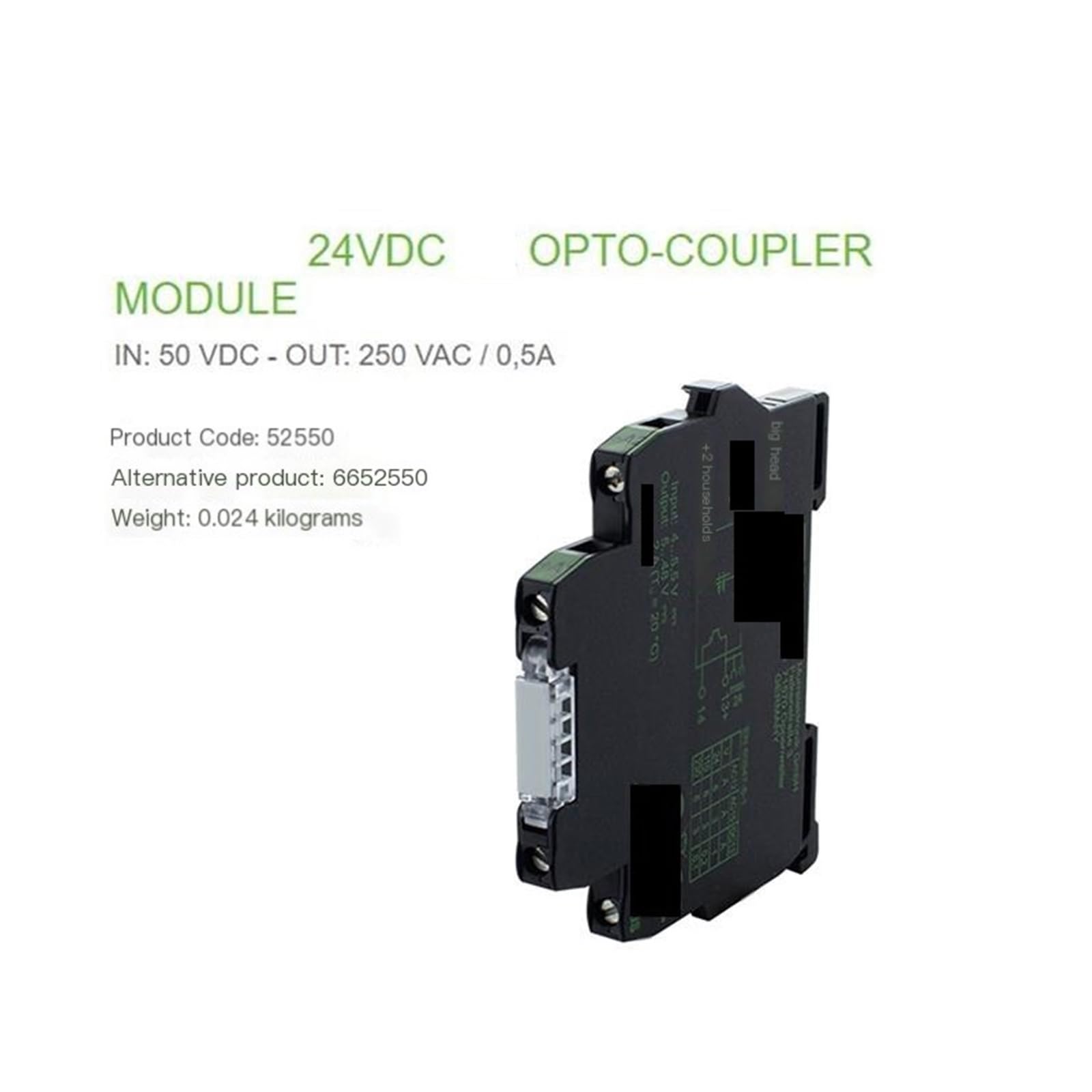 Optocoupleur Semiconducteur Transistor 24V 0.5A 52550
