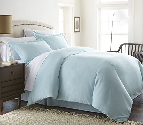 ienjoy Home 3 Piece Becky Cameron Double Brushed Microfiber Duvet Cover Set, California King, Aqua by ienjoy Home