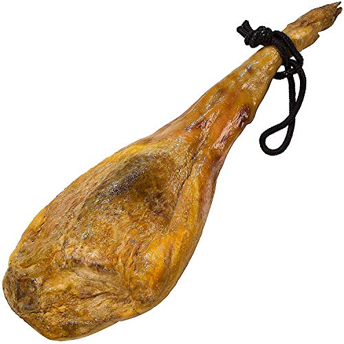 51sIjSGPELL Jambon Serrano Espagnol Réserve Duroc + Support à Jambon + Couteau 6.5-7 Kg - Jamón Serrano Jamonprive