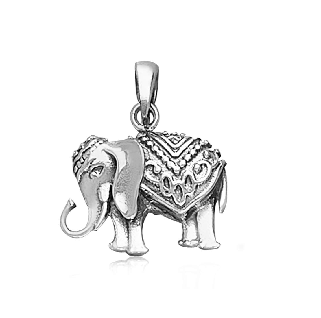 taraash 925 Sterling Silver Antique Elephant Pendant for Unisex | Pure Silver Locket Ideal for Gift-picture-32