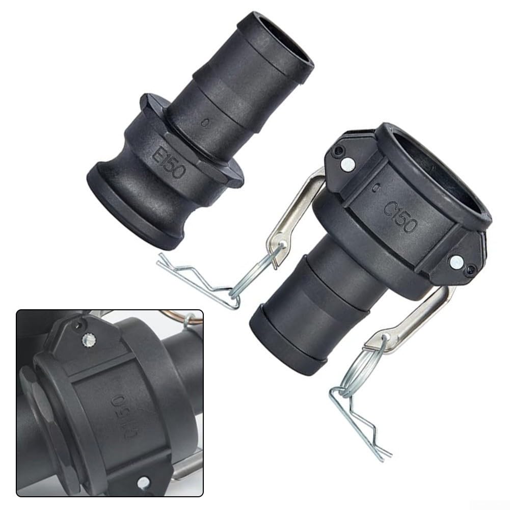 2 Stück 1-1/2 Camlock-Armaturen kombinieren Innengewinde C-Fitting und Schlauchende E-Fitting für Rohrleitungs-Setup