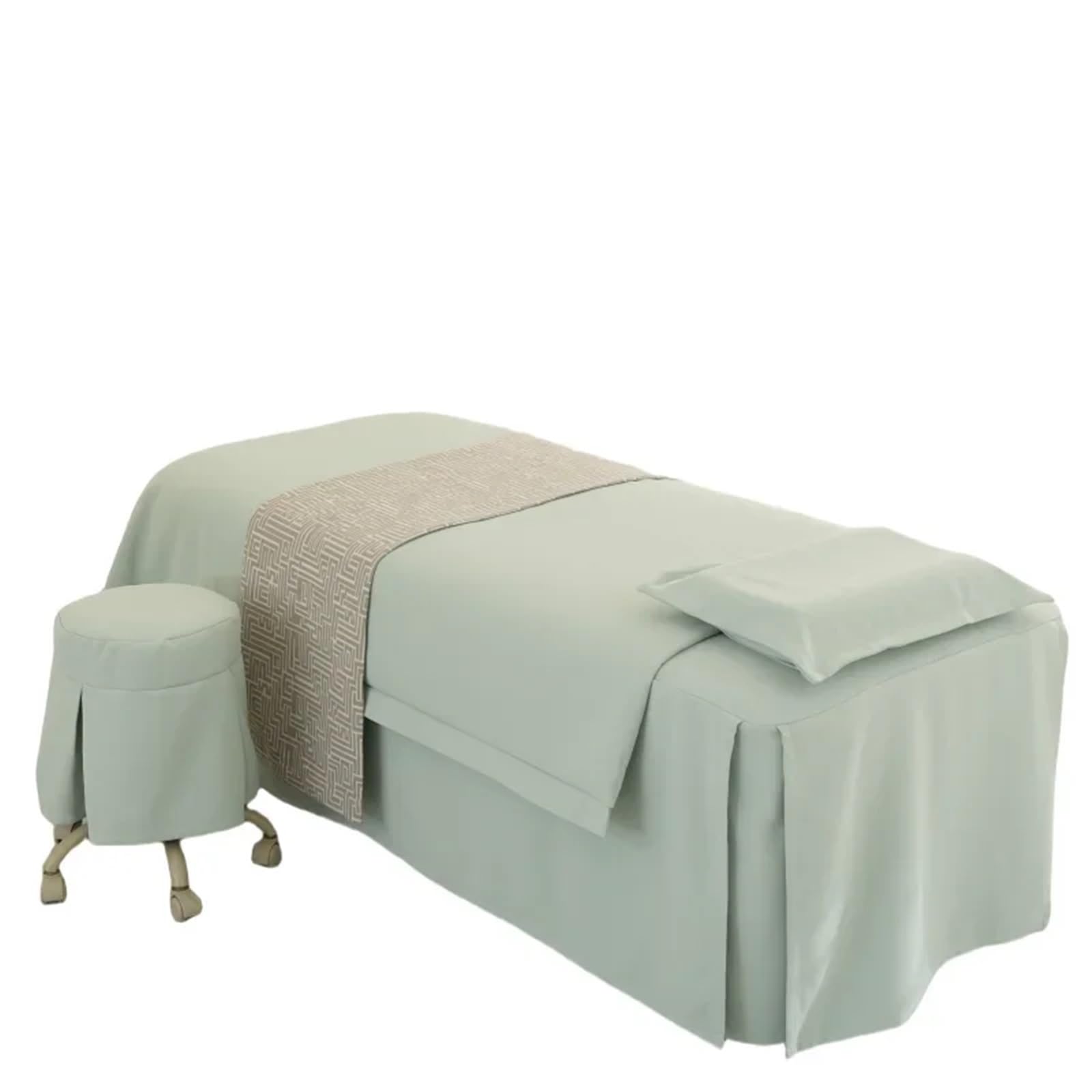 Beauty-Salon Bettbezug-Sets 4-teiliges Schönheits-Tagesdecke-Schönheitssalon-Massage-Bettlaken-Set, Physiotherapie-Bett, vierteiliges Bettbezug-Set