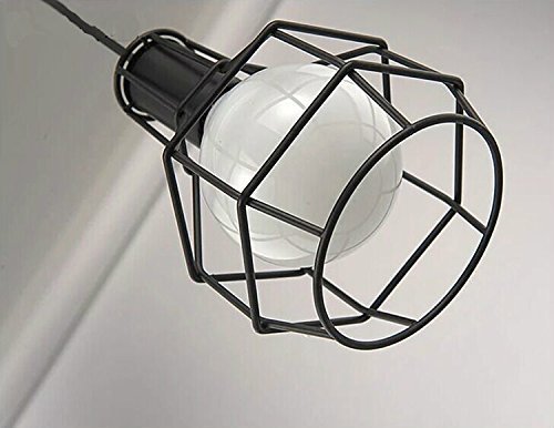 Preisvergleich Produktbild DEJ Industrielle Käfigfoyer Pendentlampe Retro Schwarze Pendentlampe mit Käfigschirm