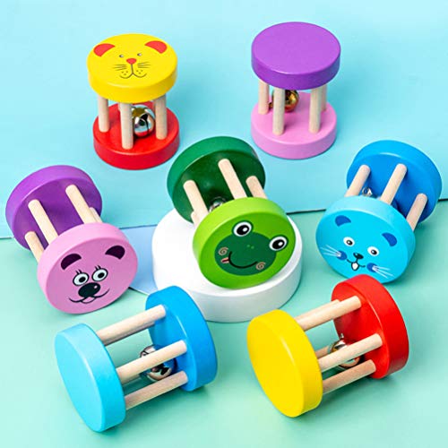 TOYANDONA 2 stks Baby Rammelaar Bell Houten Baby Hand Jingle Bells Speelgoed Montessori Rammelaar Rolling Speelgoed… - Image 7