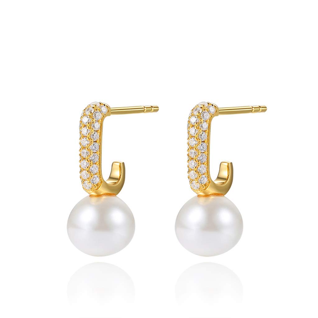 Orecchini da Donna Orecchini di Perle d'Acqua Dolce per Donna Orecchini in Argento Sterling S925 Adatti per Andare a Banchetti o Indossare Tutti i Giorni Orecchini delicati Orecchini Regalo