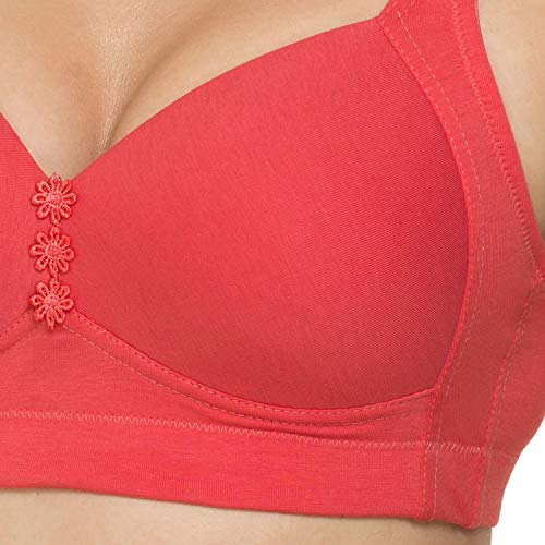 Image of Tweens Lite Wite - Minimiser Medium Padded Cotton Lycra Bra (Plus Size) - Triple Hook - Full Coverage - Wirefree - Seamless T-Shirt Bra