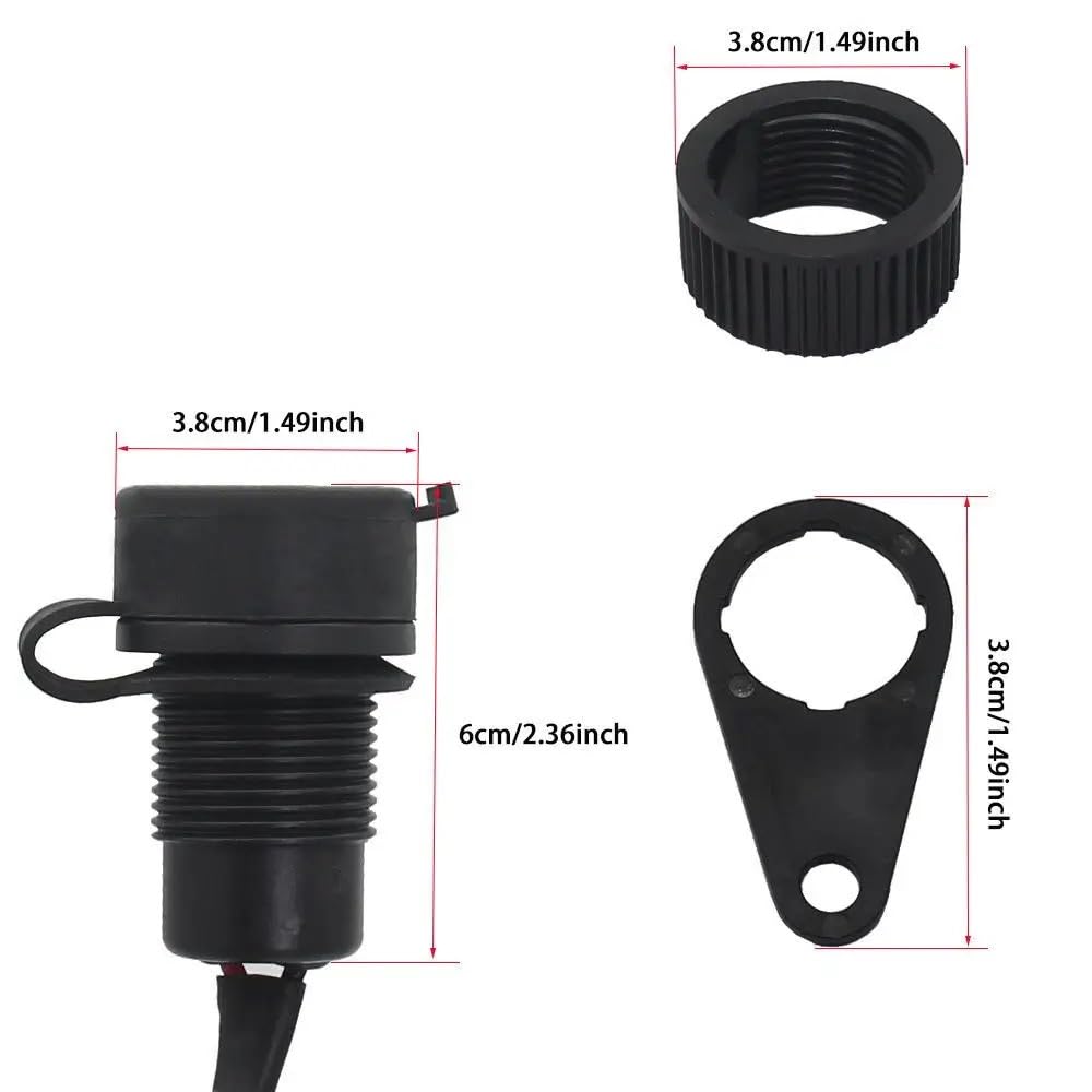 Toma de Carga USB para Motocicleta, Puerto Fuente alimentación para