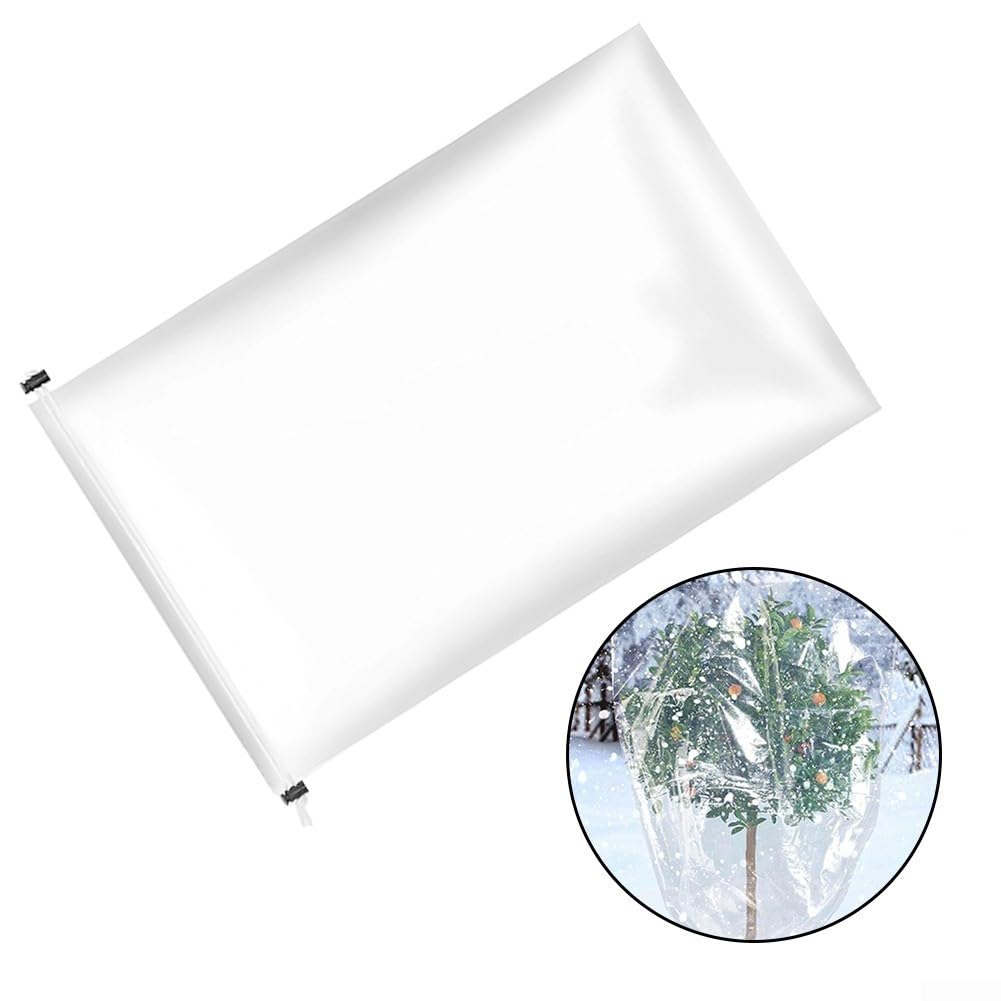 Bâche transparente en polyéthylène pour protection contre le gel, protection pour plantes de jardin d'hiver, compatible avec pots de fleurs, serre, 60 x 80 cm à 140 x 200 cm (140 x 200 cm)