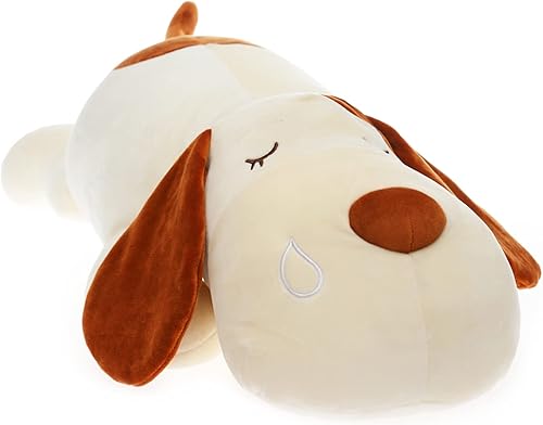 Miniatura 6 de Almohada de felpa suave, juguete de peluche de perro, almohada corporal de peluche para niños, niñas y niños (gris, 17.7 pulgadas)