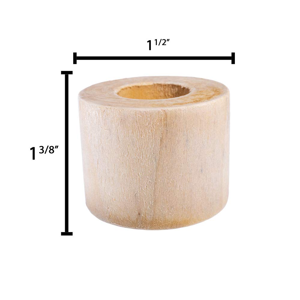 Artigianato di legno naturale 1 – 1/5,1 cm diametro cilindro Beads – disponibile in 5, 10, 25, 50, e 100 confezioni 100 Pack Naturale