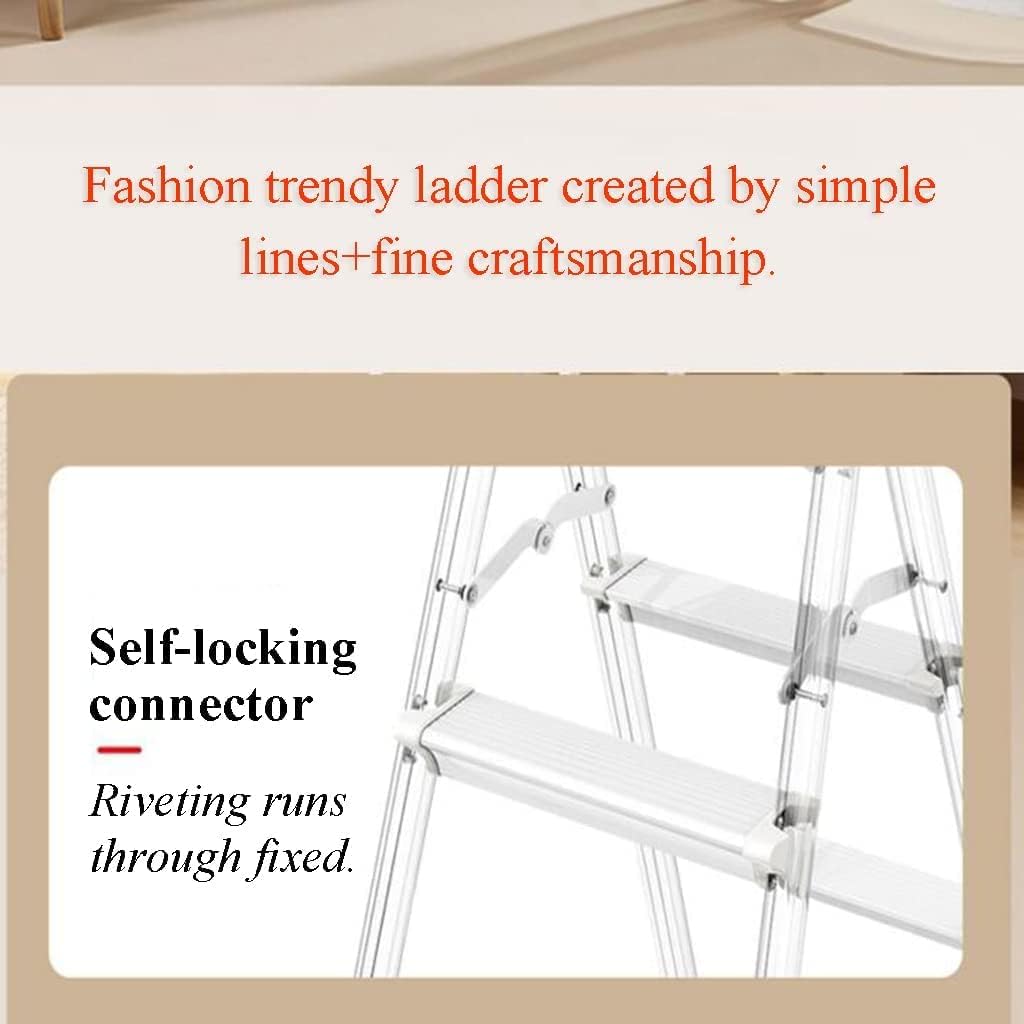 Foldable Telescoping Ladders Thickened Aluminum Alloy Folding Ladder Wide Pedal Home Step Ladders Load-Bearing 330l