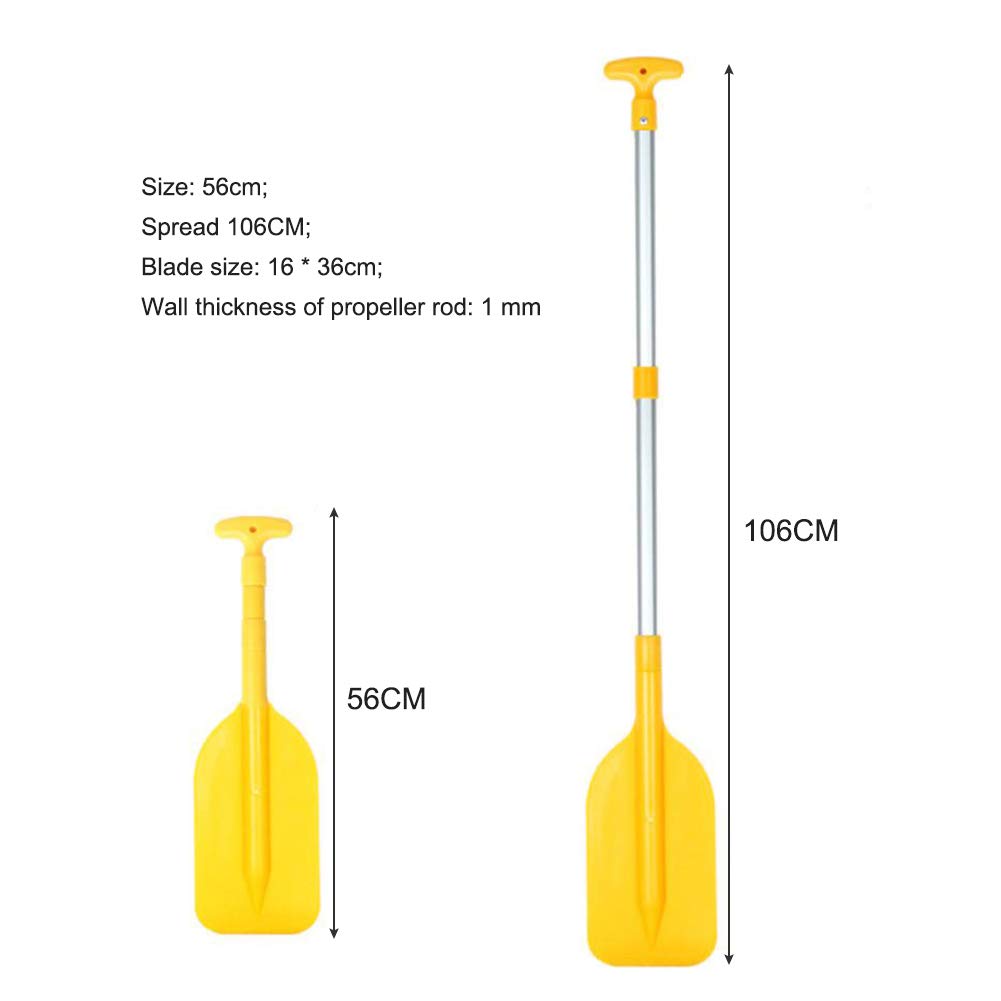 Kayak Paddle, Pagaia telescopica, Remo pieghevole, Rafting portatile retrattile barca Paddle, Telescoping Plastic Boat Paddle, Galleggiante Outdoor Kayak Water Sport, Piccoli accessori per barche di sicurezza - 2