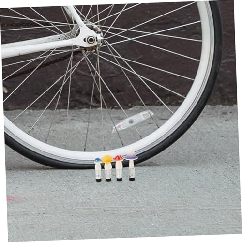 Happyyami 4Pzs Tapas de Válvula de Neumático de Setas Lindas para Coches, Bicicletas y Motocicletas, Juego de Cubiertas de Válvula de Aire, Decoraciones Divertidas para Ruedas, Instalación Fácil, Estilo Único miniatura 6