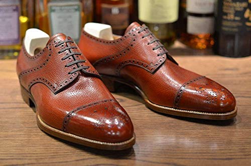 toe cap derby shoes