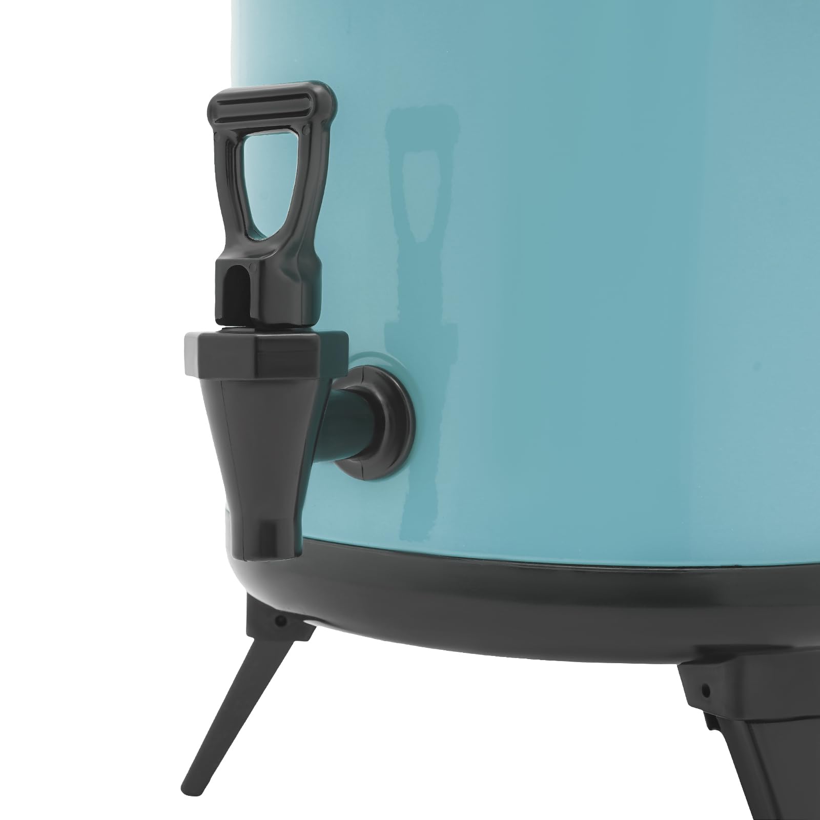 Dispenser per bevande da 12 l, contenitore isolato, in acciaio inox, per acqua calda e fredda, con rubinetto, distributore di bevande per caffè, cioccolato, tè al latte, succo (blu)