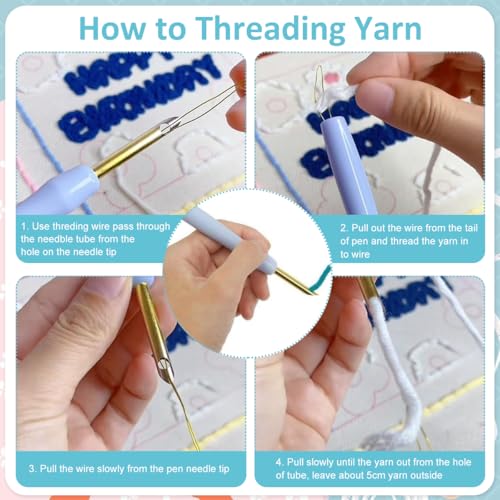 Image of PATPAT 20x20CM DIY Needle Felting Kit for Beginners Friendly Art Craft Kit Flower Poking Stitch Art Kit with Embroidery Punch Needles, DIY Embroidery Hoop, Felt Needle Kit Gift for Kids Adults
